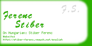 ferenc stiber business card